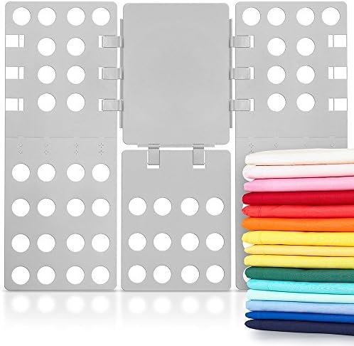 Plastic Clothes Folder Laundry T-shirts Pants Towels Organizer Folding Board Grey Huanxin store