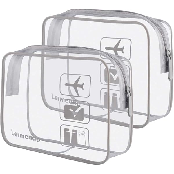 Bolsas De Aseo Transparentes Ainolan 3Pcs Impermeables, Para Viaje Y  Cosméticos