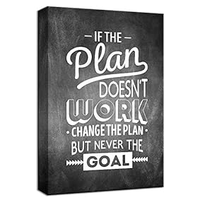 Canvas Wall Art Inspirational Quotes for Office Painting Artwork for Home Prints Framed - 12x18 inches