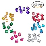 LIGONG 100 Pieces Mix Color Adjustable Hair Wig Dread Locks Cuffs Clip Braiding Dreadlocks Beads for Hairstyle,8 colors to choose from