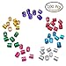 LIGONG 100 Pieces Mix Color Adjustable Hair Wig Dread Locks Cuffs Clip Braiding Dreadlocks Beads for Hairstyle,8 colors to choose from