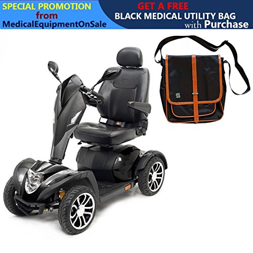 Drive Cobra GT4 Heavy Duty Power Mobility Scooter, 22" Seat & FREE Medical Utility Bag Black! - #COBRAGT422CS