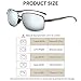 SUNGAIT Ultra Lightweight Rectangular Polarized Sunglasses Silver Mirror Lens