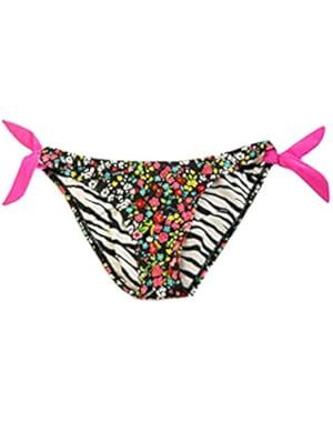 Women's HLYWD & Devine Retro with Ties Floral Print Fashion Swim Bottom