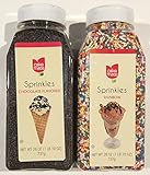 Cake Mate Rainbow and Chocolate Decorating Sprinkles Bundle (26 ounce each)
