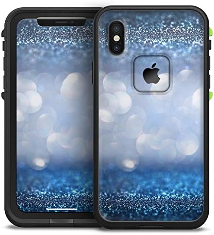 Royal Blue and Silver Glowing Orbs of Light Design Skinz iPhone LifeProof Fre Case Waterproof Design Skin Decal Kit - iPhone 8 Plus or 7 Plus