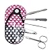 Spove Polka Dot Flip Flop Design Manicure Sets for teen Spa Party Favor Nail Set Bulk 4 Kits with Gift Bag