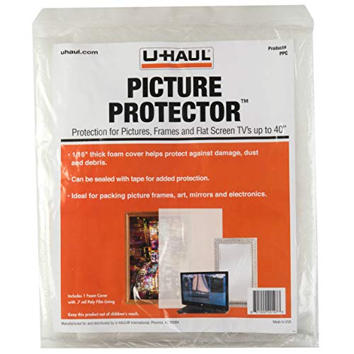 U-Haul Picture Protector - Foam Sleeve for Artwork, Pictures, Mirrors, TVs, Monitors up to 40
