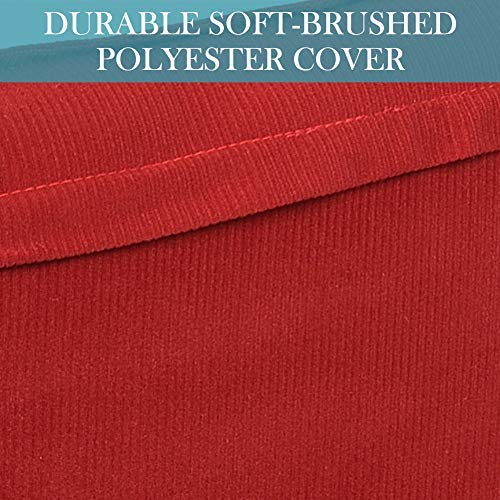 Sundale Outdoor Indoor Oversized Adjustable Soft-Brushed Polyester Cord Five-Position Multiangle Floor Chair, 21.65(L) x 22.44(W) x 21.65(H) Inch, Red - Thumbnail 5