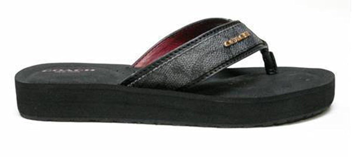 coach judy flip flops size 8