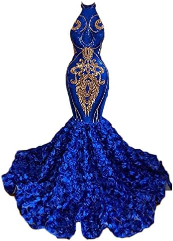 royal blue halter neck prom dress Halter Neck Royal Blue Long Prom Dresses, Shiny Royal Blue Long Formal Eip Collection