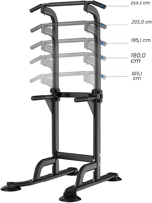 Klimmzugstange Power Tower Übung Euipment für Zuhause Fitnessstudio Dip Station Höhenverstellbar Fitness Krafttraining Dip-Stationen