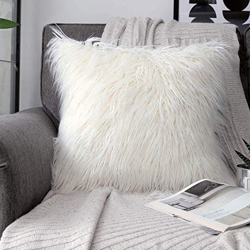 Price History of Small Fur Pillow Pack of 4, 12x12 Inches Cushions