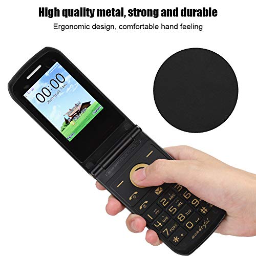 Smartphone,Black Dual Screen Keyboard Flip Smartphone Mobile Phone with ...