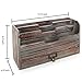 MyGift Rustic Torched Wood Office Desk File Organizer Holder, Desktop Mail Holder and Document Sorter with Pull-Out Storage Drawer