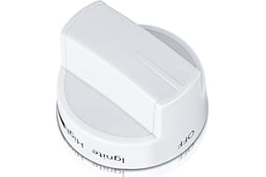 TURNEGOO Upgrade WPW10339443 Gas Stove Knobs Replacements, Compatible with White Whirlpool Gas Stove Range Oven Knobs, Replacement Part for W10339443 (1 Pack)
