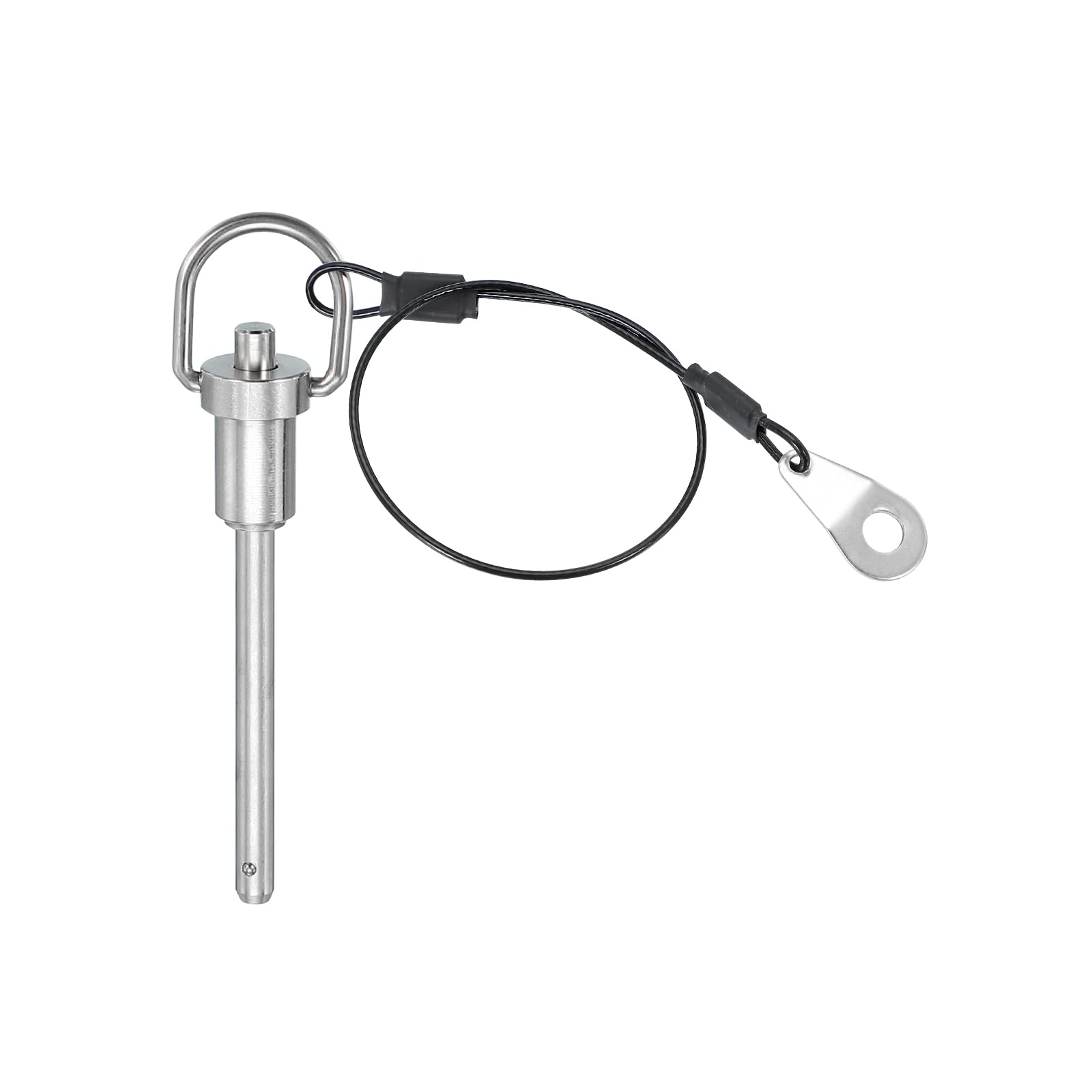 PATIKIL Quick Release Pin 6 x 50mm(1/4" x 1.97"), 304 Stainless Steel Ball Lock Safety Locating Pins with Button 25cm Prevents Loss Rope