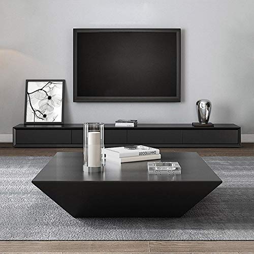 homary Modern Living Room Wood Square Low Coffee Table, Coffee Table