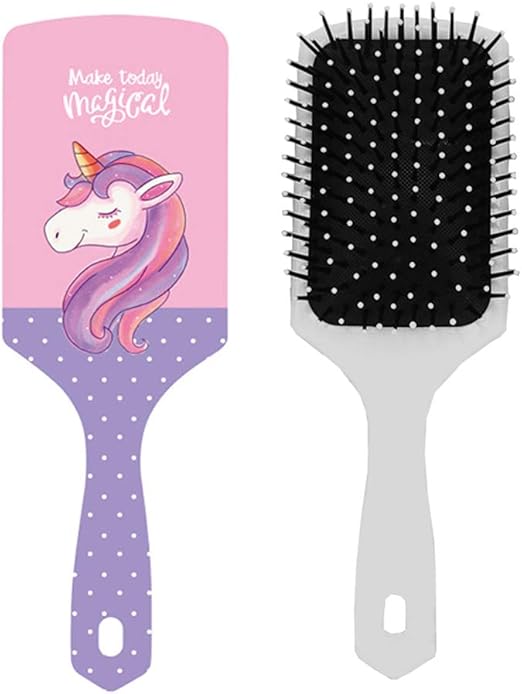Unicorn Hair Brush, Detangler Brush with Nylon Bristles & Air Cushion