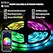 Led Strip Lights, WiFi Wireless Smartphone Controlled Waterproof RGB Rope Lights Flexible 5050 Light Strip 32.8ft 300Leds 24key IR Remote Controller UL Power Adapter Work with Android iOS Alexa