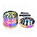 Herb Grinder, Metal Spice Grinders with Pollen Catcher, Herbs Mill Crusher 4 Piece, Super Smooth, 2 inch (50 mm) - Rainbow Color