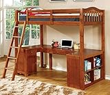 Furniture of America Lavinia Twin Loft Bed with Workstation