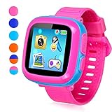 Kids Smartwatch,Smart Watch with Games,Girls Boys Smart Watches with Digital Camera Children's Smart Wrist Kids Gifts Learning Toys(Pink+)