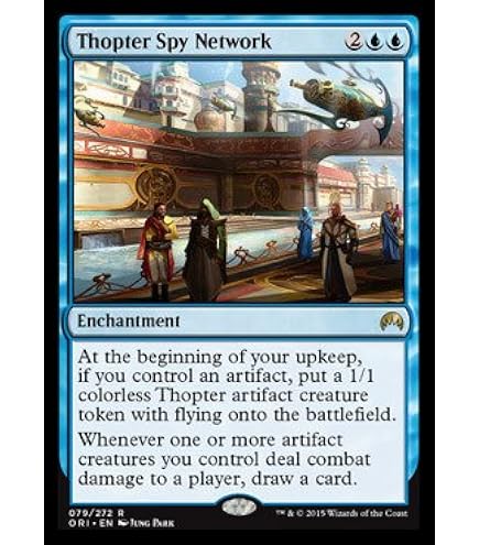thopter cards mtg Retrofitter Foundry (Commander 2018) Flying Thopter Squadron enters the battlefield with three +1/+1 counters on it Thopter Token (1/1)
