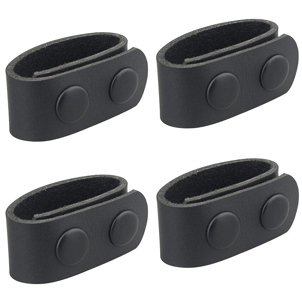 ARTOCT 4 Packs Double Snap Belt Keepers,Leather Duty Keeper for 1.97” and 2.03'' Belt Concealed Carry Belt Fixing Buckle Police Military Equipment Accessories