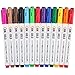 June Gold 32 Assorted Colored Dry Erase Whiteboard Markers, Fine/Bullet Tip, 2 sets of 13 Unique Colors With 8 Black Markers, Low Odor, Slim Barrel & Vivid Lines