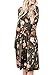 ZESICA Women's Long Sleeve Floral Pockets Casual Swing Pleated T-Shirt Dress