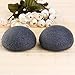 PIXNOR Konjac Sponge All Natural Facial Body Sponges with Activated Bamboo Charcoal - 3 Pack