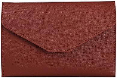 shakeball Women's Wallet Faux Leather Passport Holder Wallet Travel Solid Color Card Organizer Envelope Bill Compartment Key Pen Card Holder Cash Purse Zipper Pocket Gifts (Coffee)