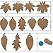 Supla 120 PCS Favor Tags Thank You Gift Tags Place Cards Name Tags Blank Cards Hang Tags Kraft Paper Tags Maple Fall Leaves Shape - 3.2