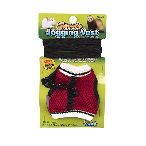 Ware Manufacturing Nylon Walk-N-Vest Pet Harness and Leash for Small Pets, Small - Colors May Vary