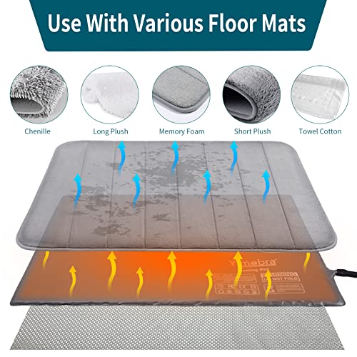 Yimobra Heated Bath Mat for Bathroom Rugs to Dry, Adjustable