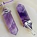 Gemstone Six Pyramid Healing Chakra Pendant 1.6" More Material Offer (amethyst)