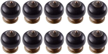 KES Jahrgang Keramik Küche Bad Kabinett Runde Türknöpfe 1-3/10-Zoll