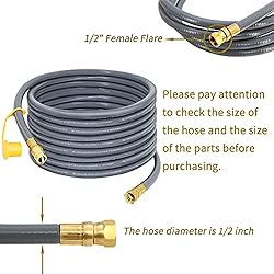 Upgraded 36 Feet 1/2 Inch Natural Gas Hose propane