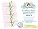 Brooklyn Bamboo 10x10-Inch Hypoallergenic Baby Wipes - Pink (Pack of 6)