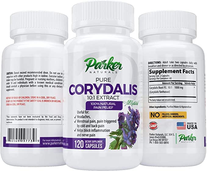 Parker Naturals 1 Pure Corydalis Natural Pain Relief 101 Extract