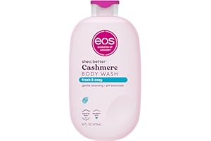 eos Shea Better Cashmere Body Wash, Fresh & Cozy, Moisturizing, pH Balanced Body Wash, Creamy Gel Formula, Paraben & Phthalate Free, Sensitive Skin, 16 fl oz