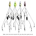 Lixada 5 Arms Alabama Umbrella Rigs with Barrel Swivels Ultralight Fishing Lures Bait Rigs for Bass Lures (4 Pcs)