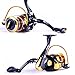 Sougayilang Fishing Reels Spinning Freshwater Saltwater with 5.5:1 Gear Ratio 13+1BB Metal Body Left/right Interchangeable Collapsible Handle Spinning Fishing Reel(13+1BB YB5000)