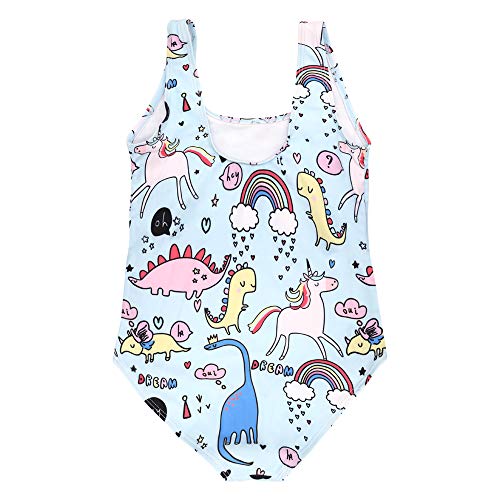 Xplanet Baby Toddler Girl Ruffle Swimsuit-One Piece Swimwear Infant Sunsuits Bathing Suits (1-2T, A-Blue)