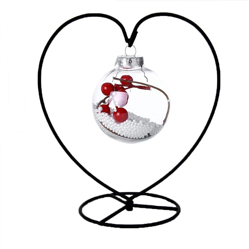 Photo 1 of YY YEARCHY Ornament Display Stand Heart Shaped Hook Rack Holder for Hanging Glass Globe Pot Terrarium Witch Ball Home Christmas Wedding Decoration Creative Gift (1, 11“x10.2"x5.9")