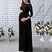 Inkach Maternity Dress | Women Lace Sleeve Long Maxi Dresses Photography Props Pregnancy Maternity Gown (US:4/Label Size:S, Black)