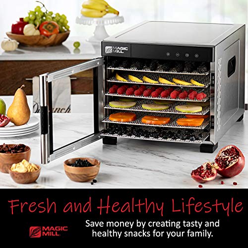 Magic Mill Food Dehydrator Machine 6 Stainless Steel Trays Dryer