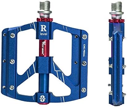 Road Bike Universal Pedal Mountain Bike Accessories Non-slip Bearing Aluminum Bicycle Pedals - LXZXZ (Color : BLUE)