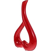 Red Creative Vases Home Decor Heart Shaped Ceramic Vase Desktop Receptacle Adornment Craft Art Vase Gift for Home Decor Living Room Receptacle Bedroom